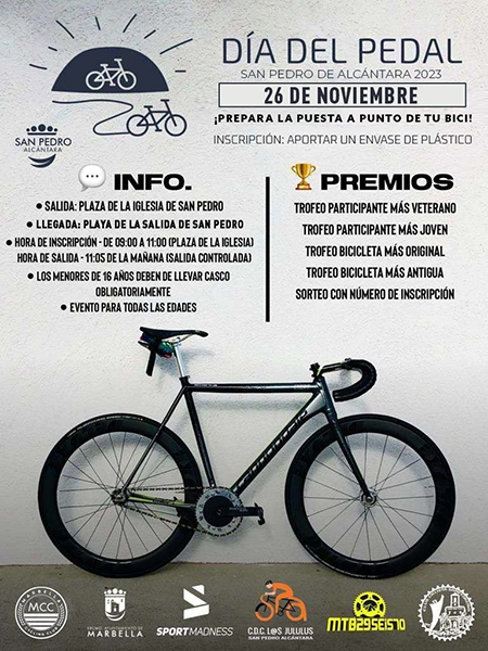 El Día del Pedal se celebrará el 26 de noviembre en San Pedro Alcántara