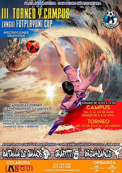 Continúa el III Torneo y Campus Langui Futpayuni Cup en la playa de San Pedro Alcántara