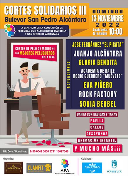 Tercera edición del evento 'Cortes Solidarios' en Bulevar San Pedro Alcántara