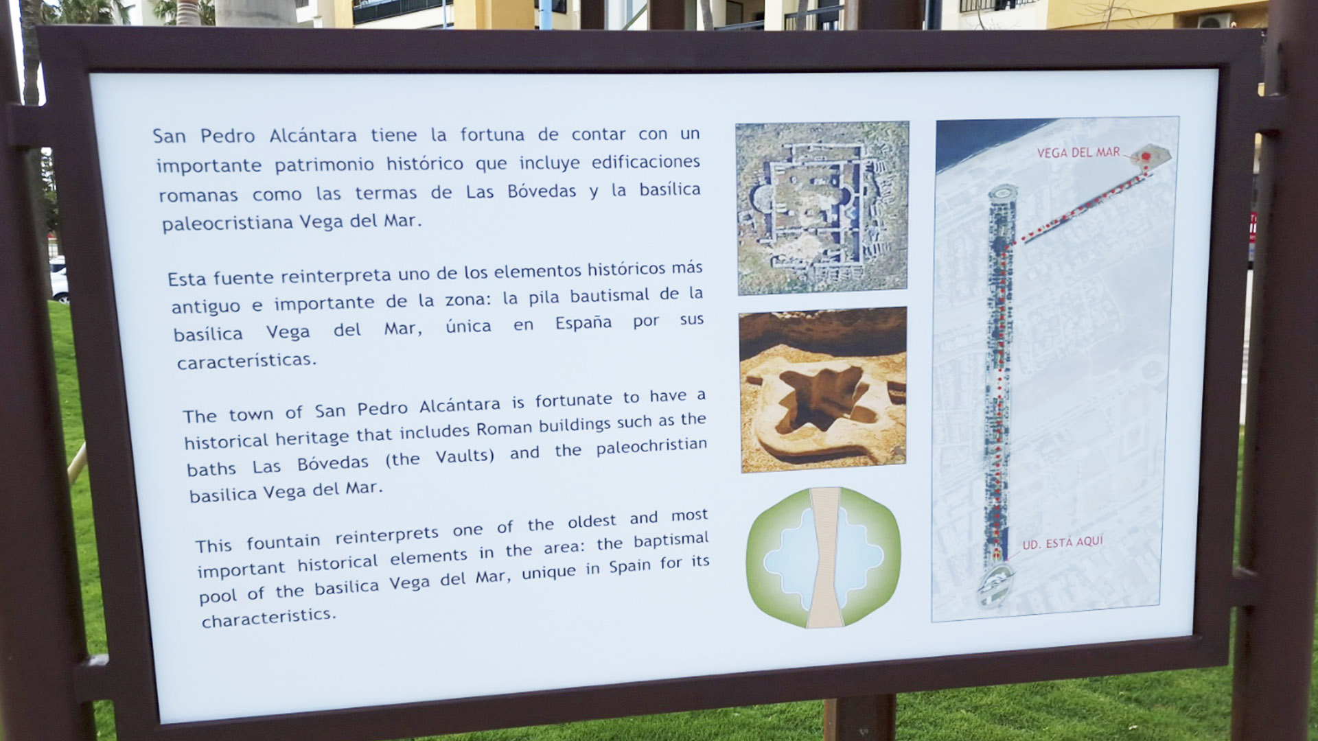 Nueva fuente transitable inspirada en la pila bautismal de la Basílica Paleocristiana de Vega del Mar