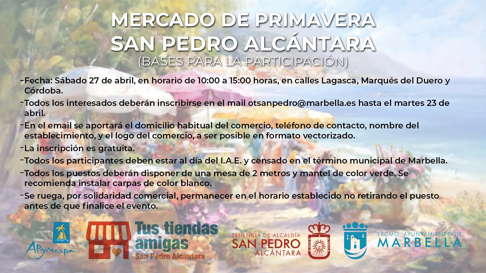 El Mercadillo de Primavera volverá a San Pedro Alcántara a finales de abril