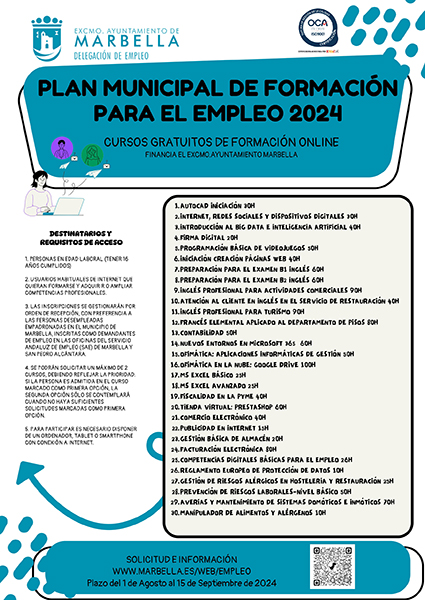 Las inscripciones para los cursos de formación online finalizan el 15 de septiembre