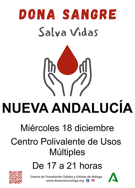 Próxima campaña solidaria de donación de sangre en Nueva Andalucía