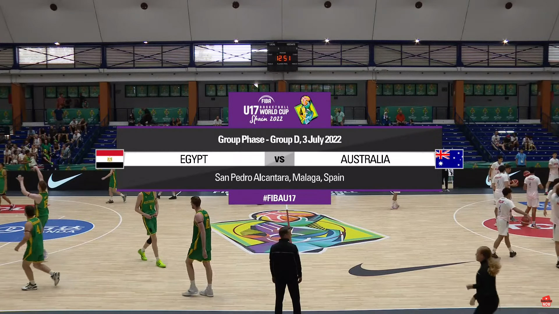 Copa del Mundo Sub-17 de Baloncesto FIBA ​​2022: Egipto Vs Australia