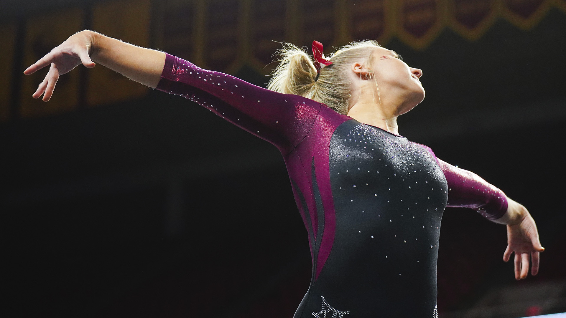 Exhibición de Gimnasia Rítmica en el Palacio de los Deportes Elena Benítez