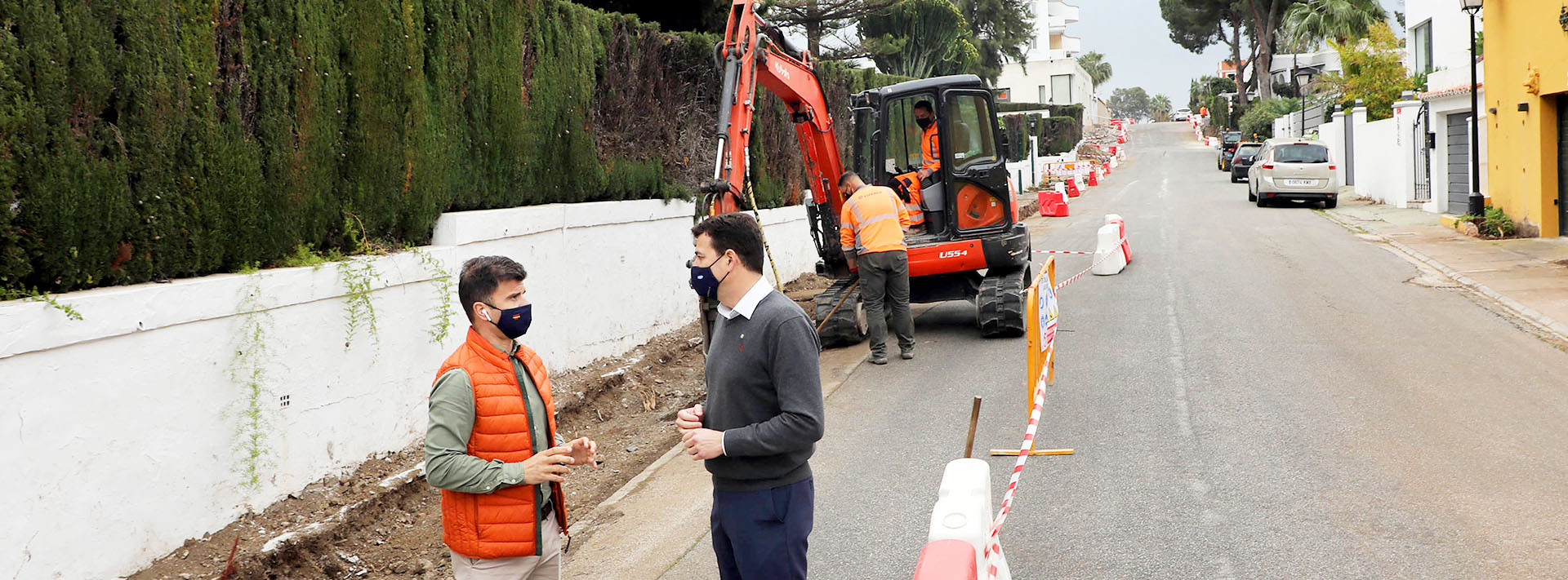 Obras en Calle Gardenias de Nueva Andalucía